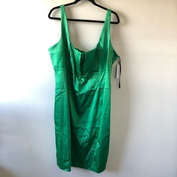Calvin Klein Green Satin Dress Plus 22W - Picture 2 of 14